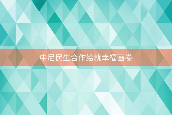 中尼民生合作绘就幸福画卷