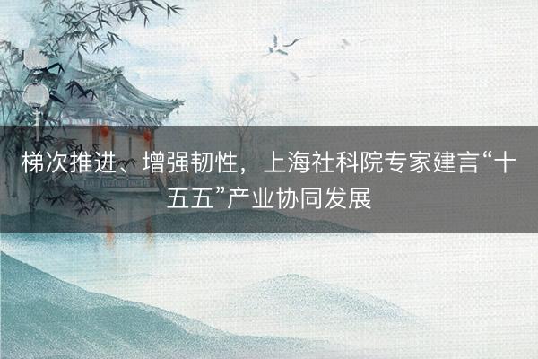梯次推进、增强韧性，上海社科院专家建言“十五五”产业协同发展