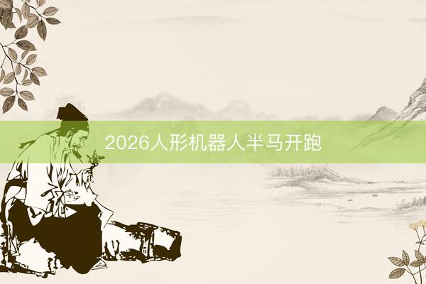 2026人形机器人半马开跑