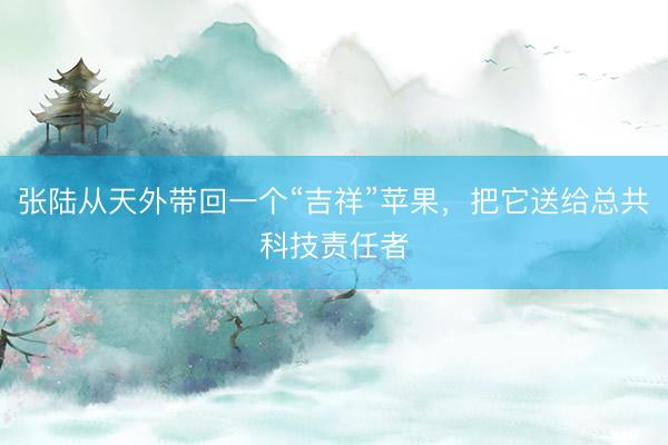 张陆从天外带回一个“吉祥”苹果，把它送给总共科技责任者