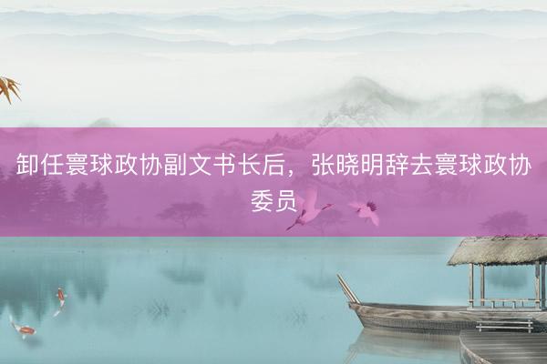 卸任寰球政协副文书长后，张晓明辞去寰球政协委员