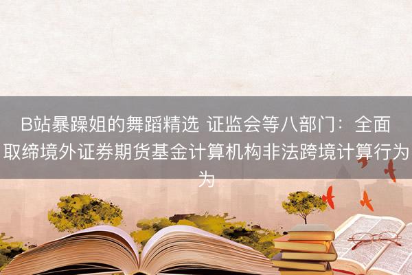 B站暴躁姐的舞蹈精选 证监会等八部门：全面取缔境外证券期货基金计算机构非法跨境计算行为