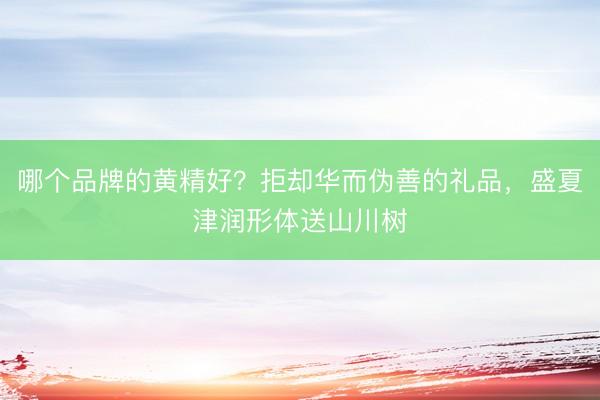 哪个品牌的黄精好？拒却华而伪善的礼品，盛夏津润形体送山川树